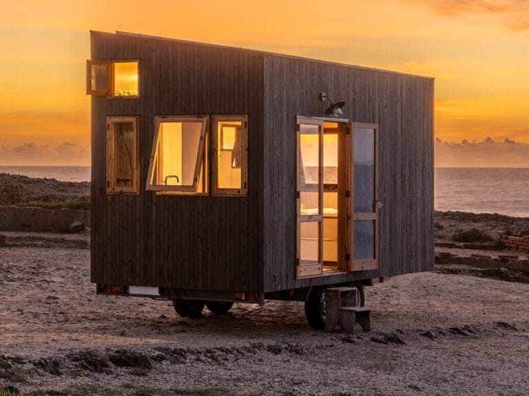 Embrace A Minimalist & Free-Spirited Lifestyle With This Wooden Off-Grid Tiny Home