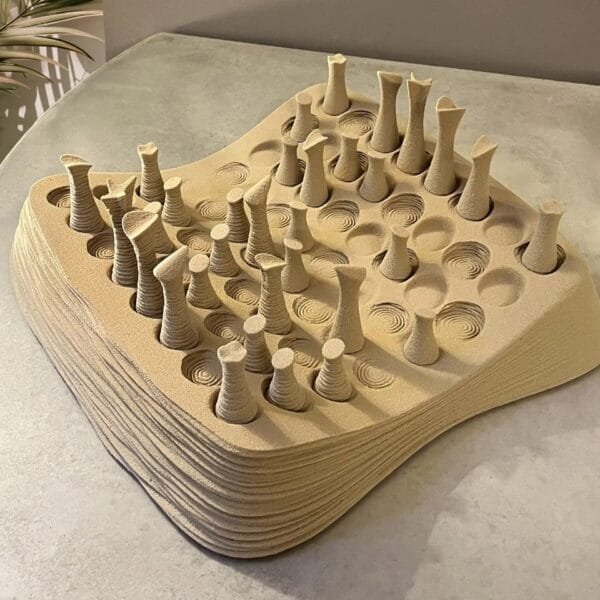 This 3D Printed Chess Set Transforms Sand into Timeless Art
