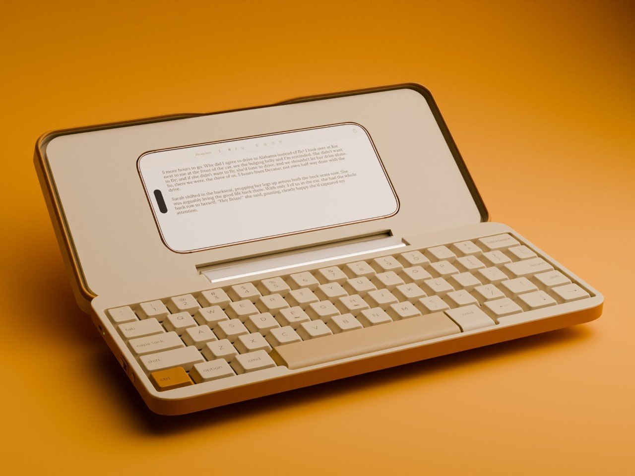 تعمل حافظة لوحة المفاتيح Clamshell هذه على تحويل جهاز iPhone الخاص بك إلى كمبيوتر محمول يعمل بالذكاء الاصطناعي