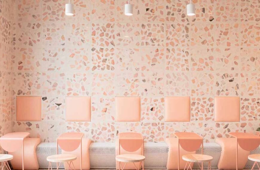 Custom-Made Terrazzo Tiles Fill The Interior Of This New Coffee Bar & Cafe