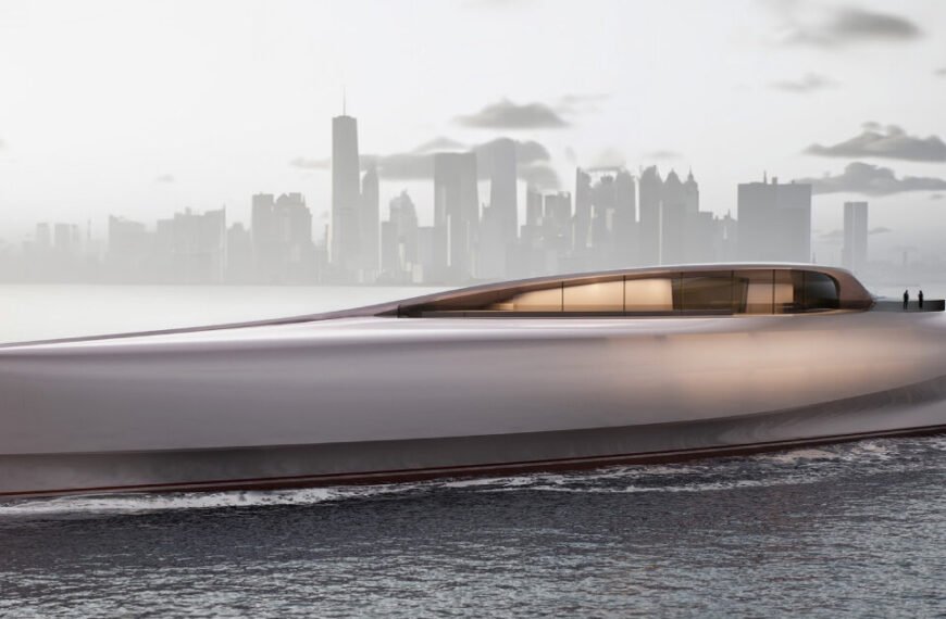 yacht lily by vripack and oceanco mimics shape of the flower’s petal