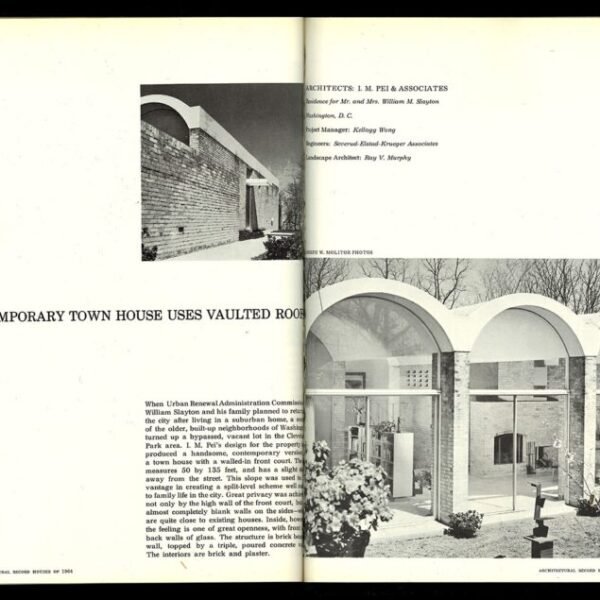 Home En 60 From the RECORD Archives: ‘Contemporary Town House Uses Vaulted Roofs’