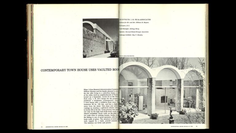 From the RECORD Archives: ‘Contemporary Town House Uses Vaulted Roofs’