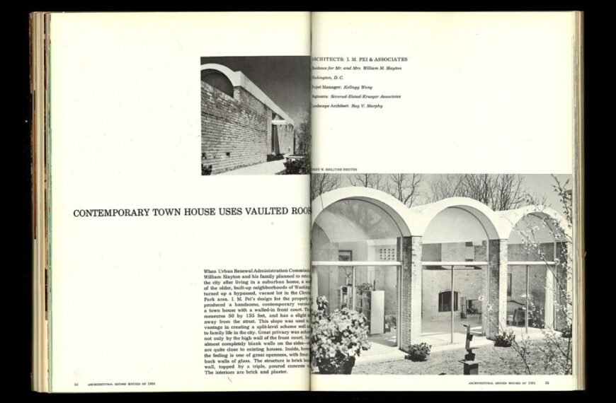 From the RECORD Archives: ‘Contemporary Town House Uses Vaulted Roofs’