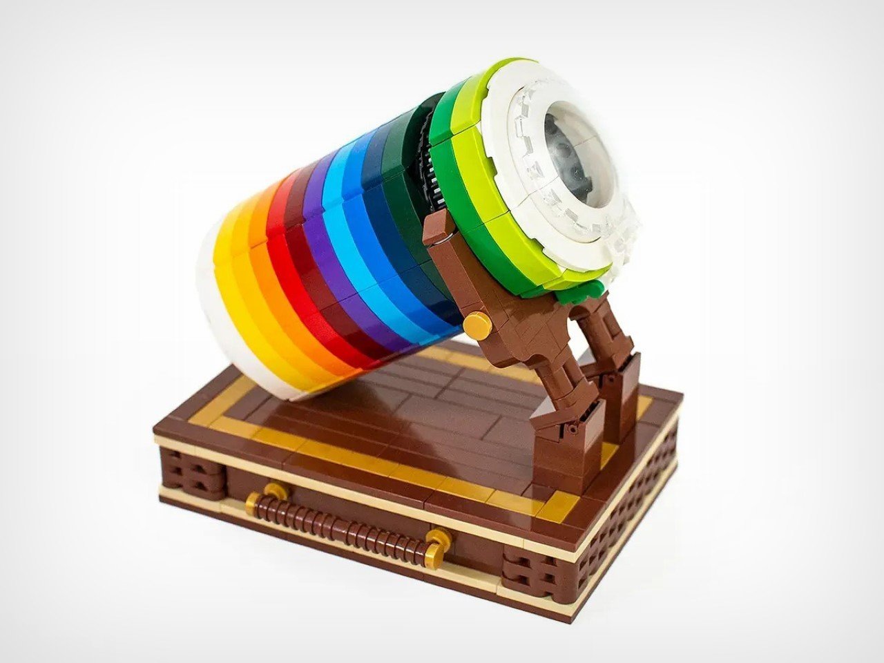 Functional LEGO Kaleidoscope Lets You Turn Colorful Bricks Into Trippy Geometric Art