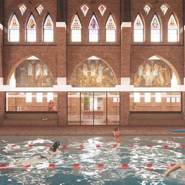 MVRDV plans renovation of dutch church into public swimming pool