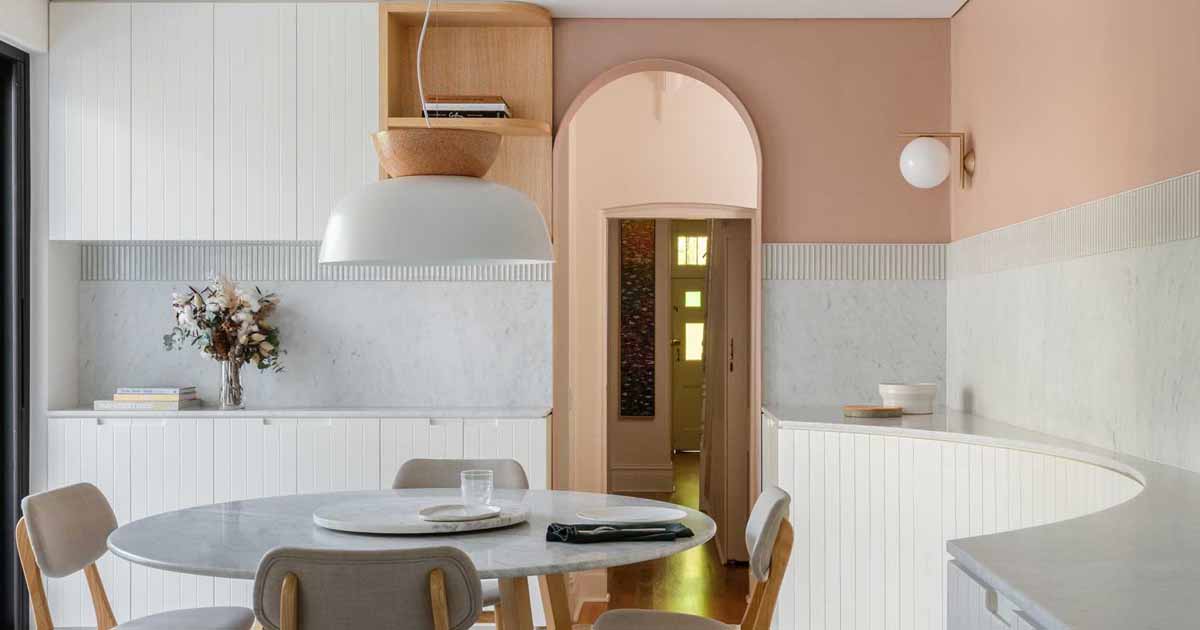 Vertical Panelled Cabinets Add Visual Interest To This Home's Interior