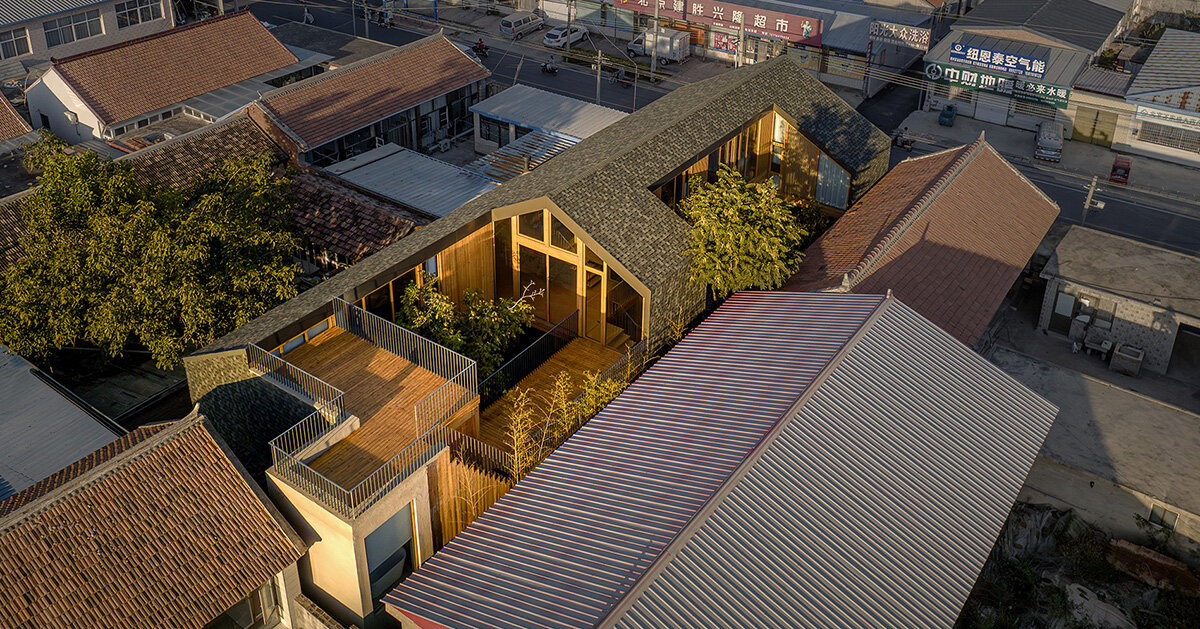 archstudio revives courtyard tradition with timber-framed guesthouse in beijing