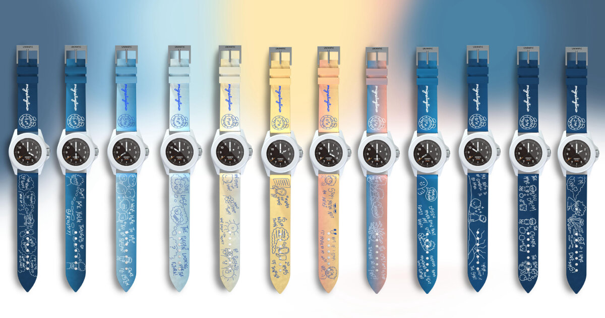 migrating lines makes sunset-to-sunrise watch straps for UNIMATIC