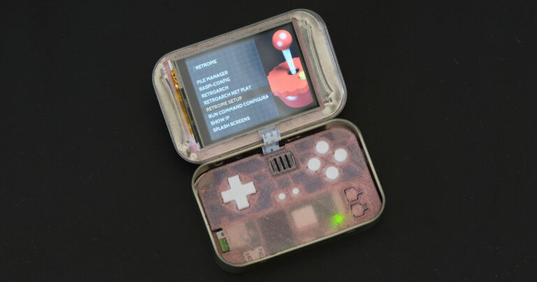raspberry pi gaming console fits inside recycled altoids mint tin