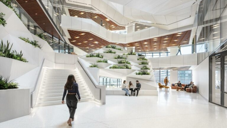 A Soaring Atrium Anchors NBBJ’s New Cambridge Headquarters for Moderna 31 A Soaring Atrium Anchors NBBJ’s New Cambridge Headquarters for Moderna