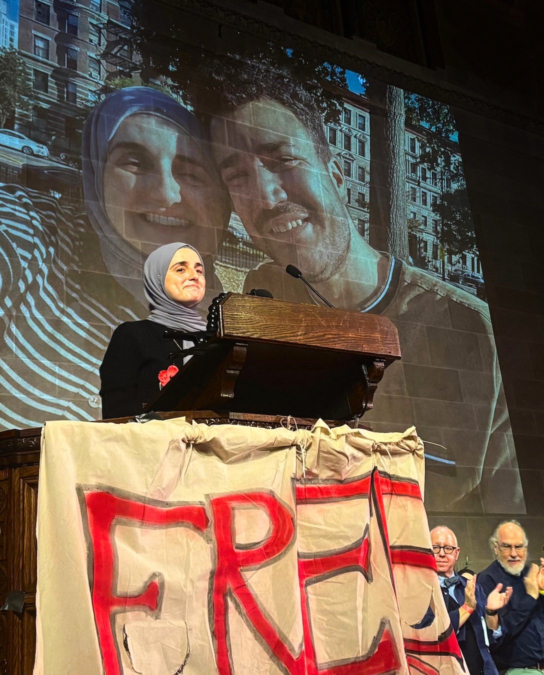 Columbia Students Honor Mahmoud Khalil in Unofficial Commencement 