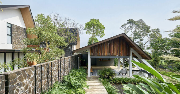 e.Re studio coats lenirra villas' gables in dark-toned roof shingles