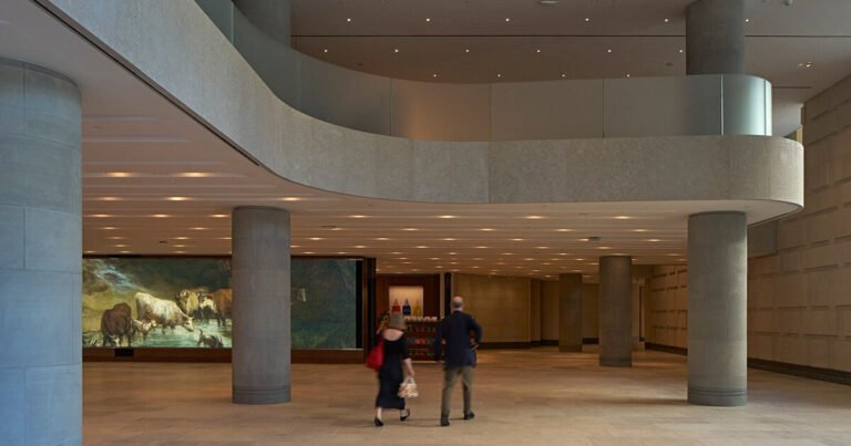 national gallery's sainsbury wing reopens with transparent entrance by selldorf in london