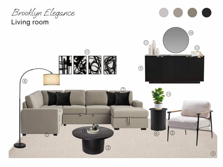brooklyn elegance living room board