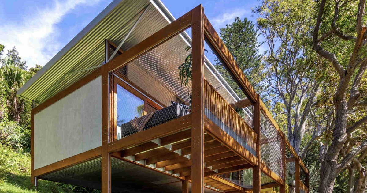 A Modest Prefab Timber Home in the Trees