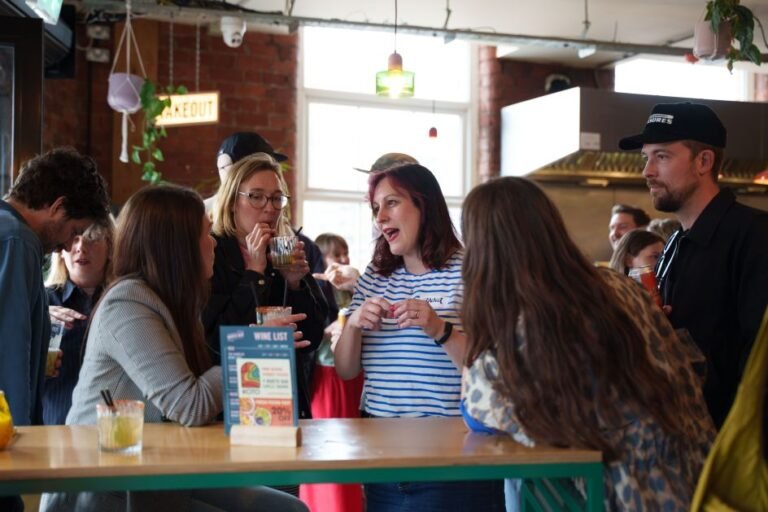 Anna Wanczyk, second from left, at Creative Boom IRL Leeds (Photography by Michael Godsall