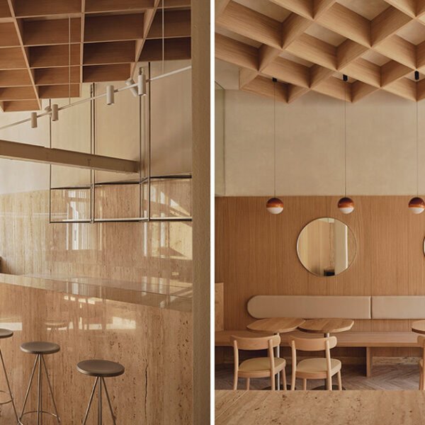 gridded ceiling tops zooco estudio's regma ice cream parlor