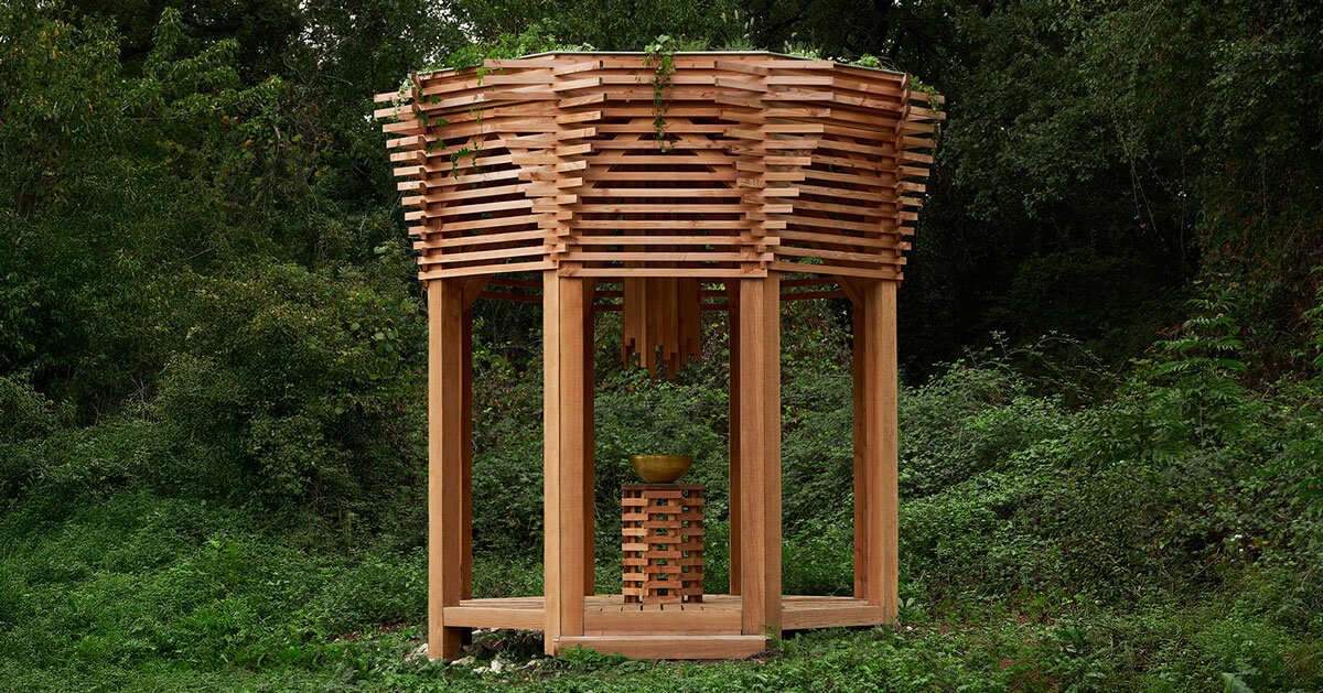 studio baudequinmaldes' sensory installations interact poetically with nature in france