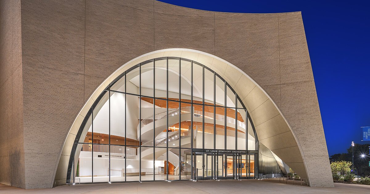 snøhetta completes arched addition to 100 year-old st. louis symphony hall