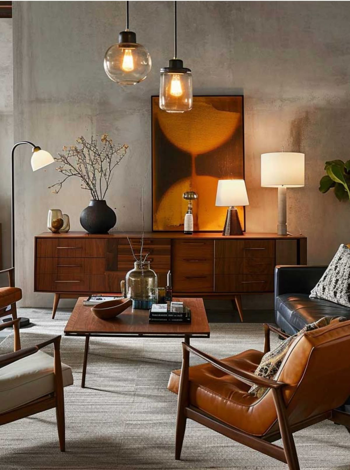 earthy tones in mid century