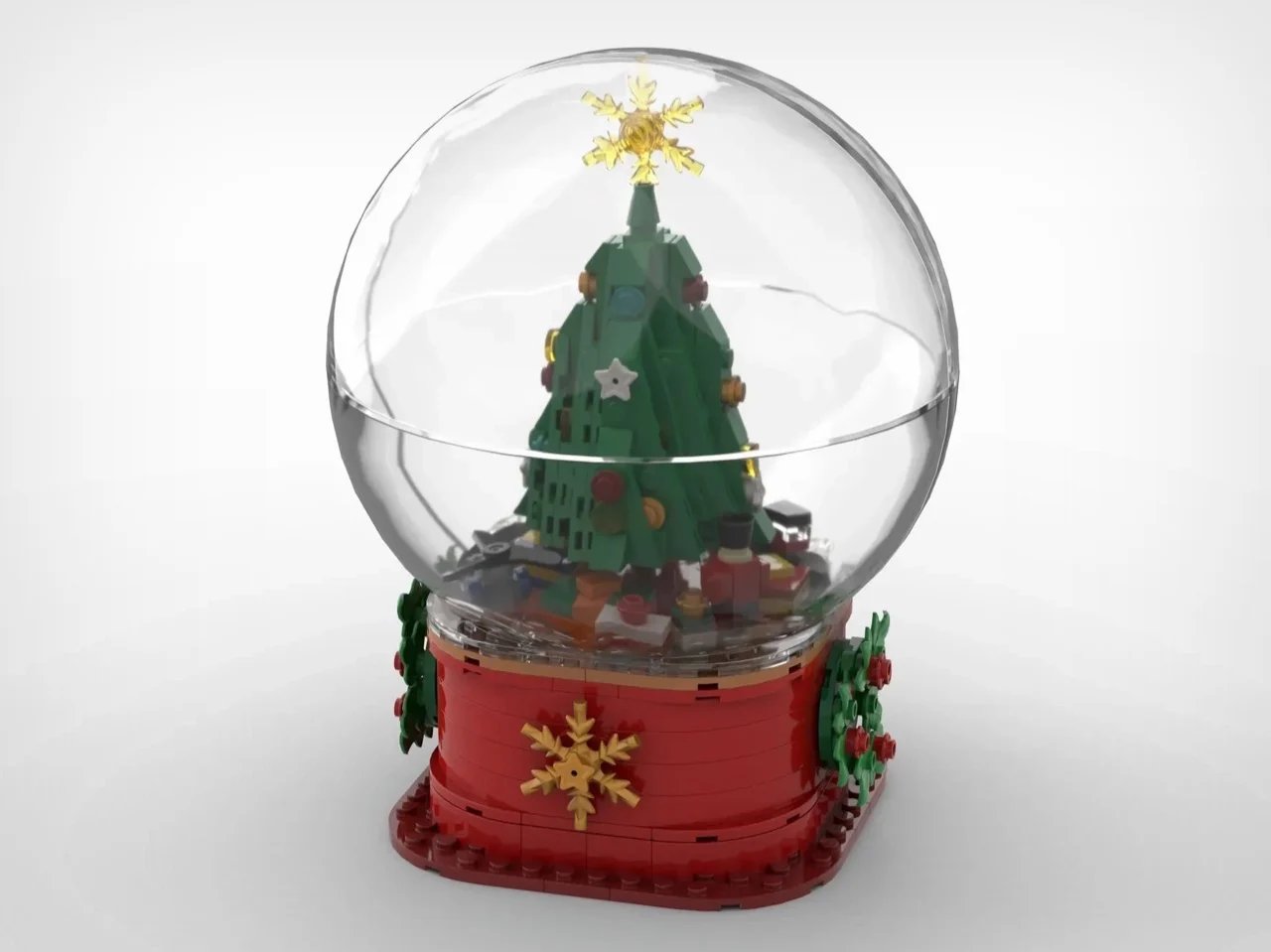 This LEGO Christmas Snow Globe Actually Spins and it’s Perfect Stocking Stuffer Material