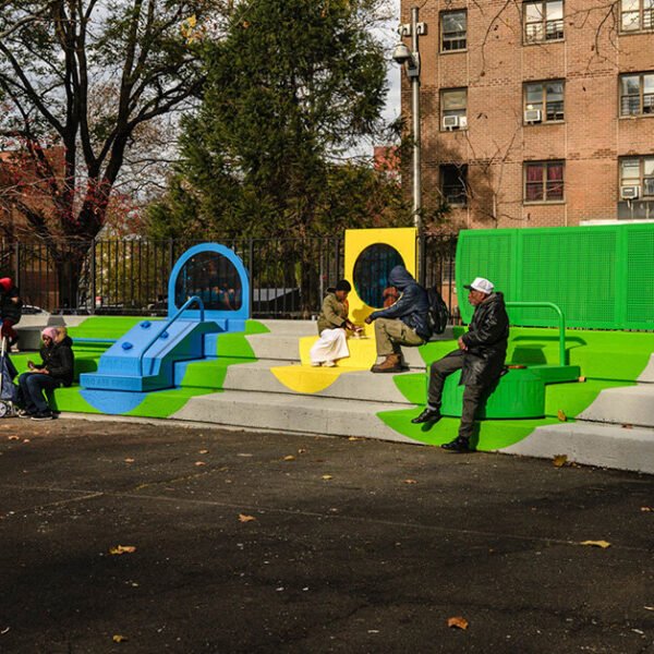 the urban conga revitalizes common corner playscape in bronx, NYC