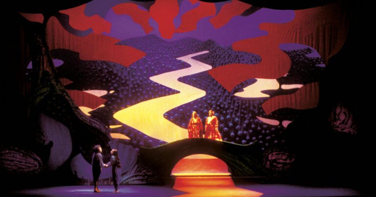 walk through david hockney's immersive opera stage designs