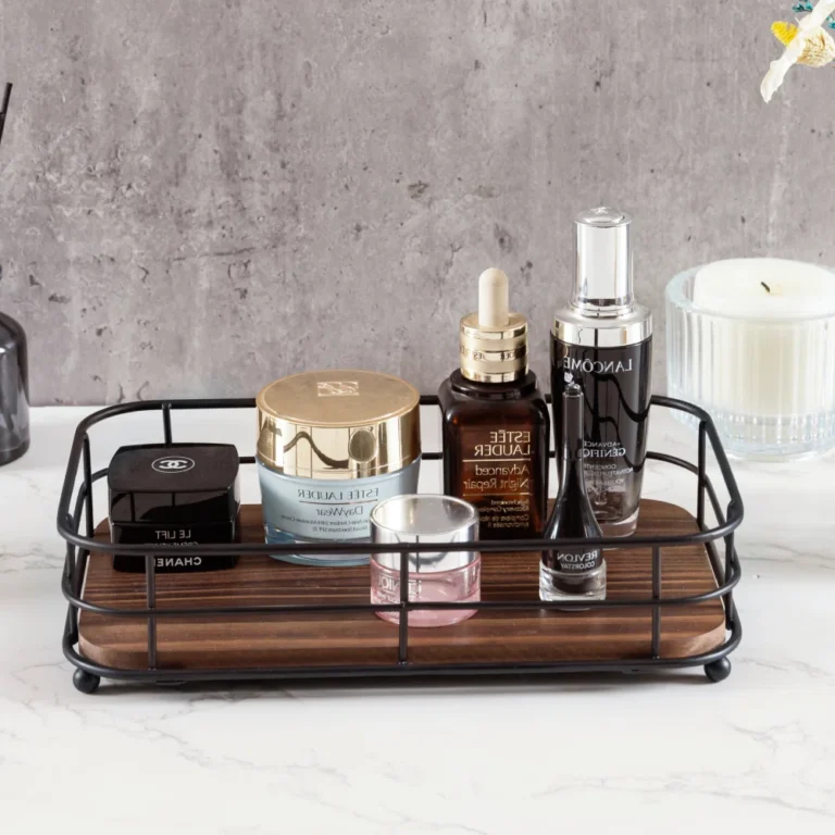 metal wire vanity tray