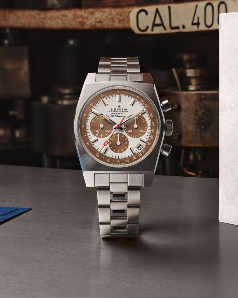brown zenith watch
