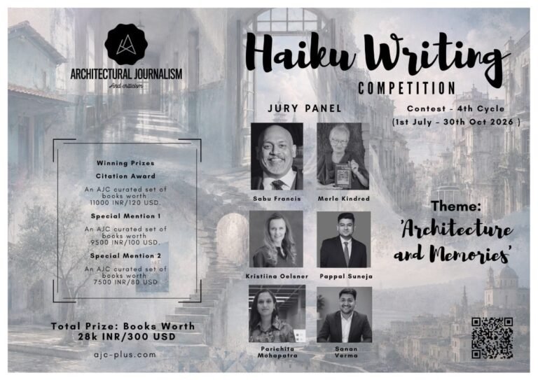 Architectural Haiku Writing Contest, 4th Cycle: Architecture and Memories