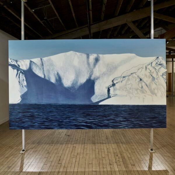 Home En 48 a painting of an aerial view of an iceberg